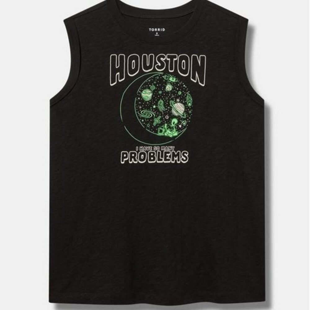 NWT Torrid 2 2X alien humor Houston I Have So Many Problems tank top graphic tee